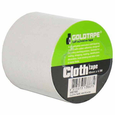 White Cloth Tape 48mm x 4.5m - GOLDTAPE | Universal Auto Spares