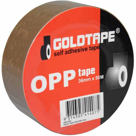 Brown Packaging Tape 36mm x 50m - GOLDTAPE | Universal Auto Spares