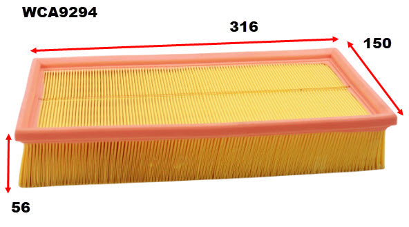 Air Filter A1288 Fits Ford WCA9294 - Wesfil