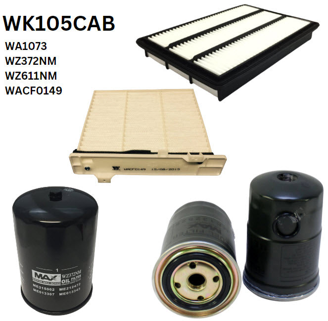 Filter Service KIT RSK74C Fits Mitsubishi Pajero Filter Service KIT Mitsubishi WK105CAB - Wesfil | Universal Auto Spares