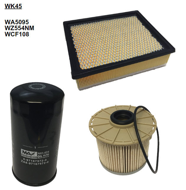 Filter Service Kit RSK6 Fits Holden/Fits Isuzu Filter Service Kit Fits Holden/Isuz WK45 - Wesfil | Universal Auto Spares