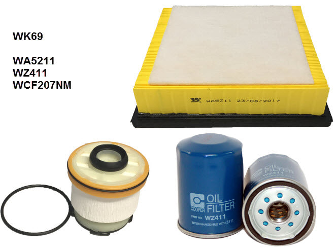 Filter Service Kit Fits Mitsubishi Triton Filter Service Kit Fits Mitsubishi WK69 - Wesfil | Universal Auto Spares