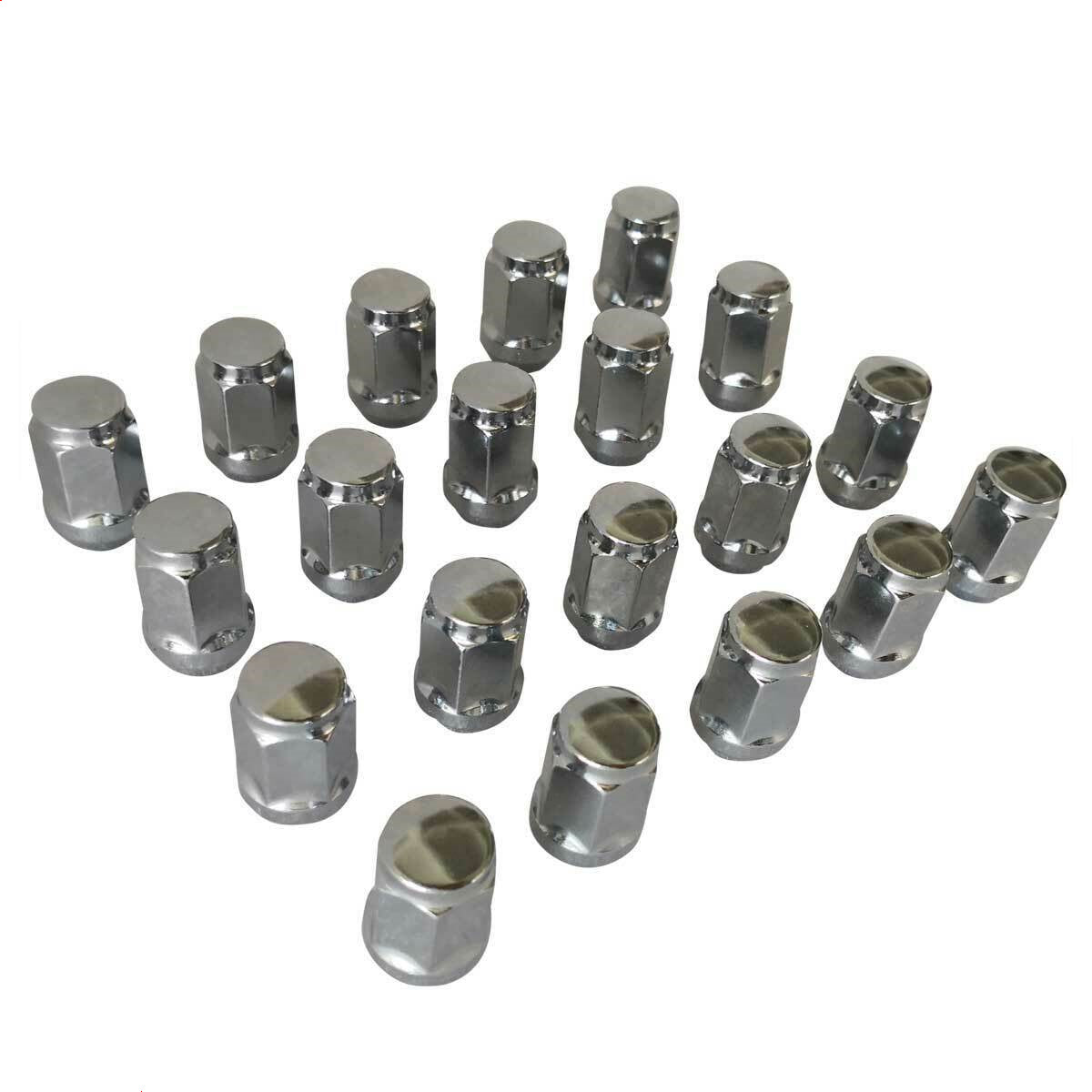 Chorme Wheel Nuts Fit For Ford Falcon AU BA BF FG 1/2" Qty:20 19mm Socket WRN-FDXX1SV-20PCS - Machter