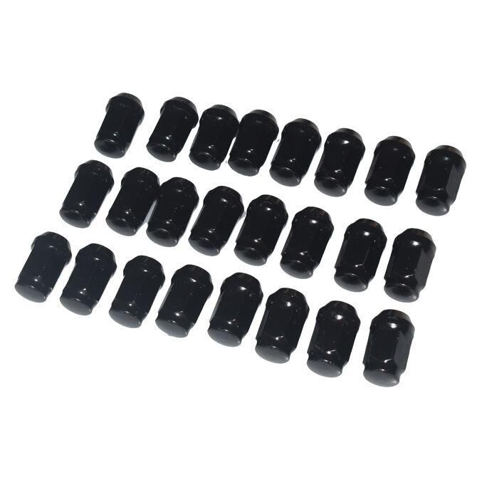 24Pcs Black Wheel Nuts 12x1.5 Fit For Toyota Hilux Landcruiser Holden Colorado D-MAX Rodeo WRN-FDXX2BK-24PCS - Machter
