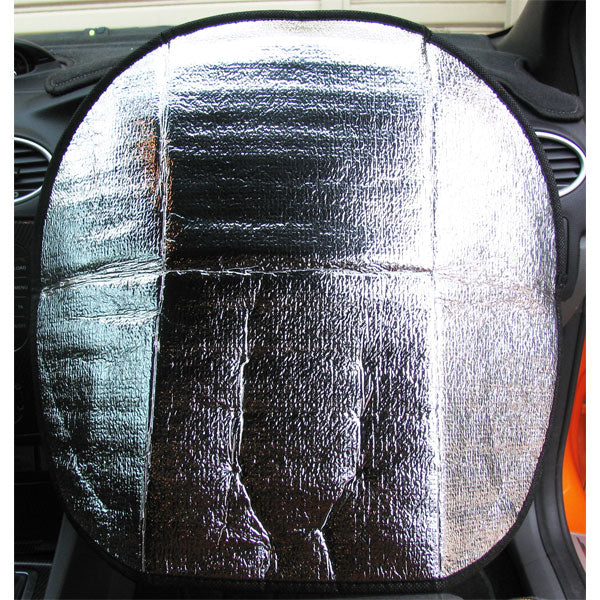 Sun Shade Steering Wheel Silver Cover 430mm Wheel - AUTOKING