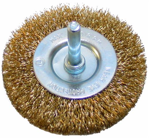 Wire Wheel 3" X 1/4" Shank Gold Finish - Tool King