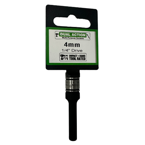4mm 1/4" Drive Socket 6-Point Deep - Dual Action