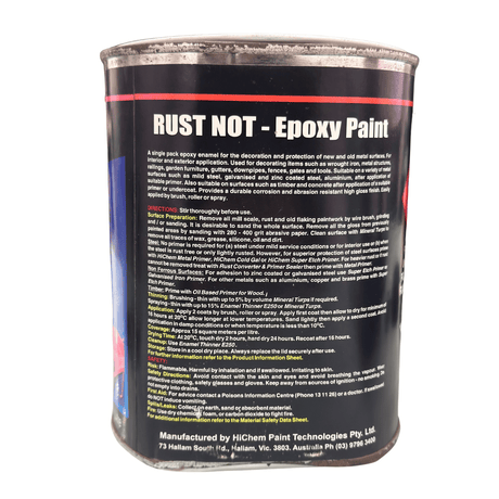 White Rust Not Anti-Corrosive Epoxy Paint 4L - HiChem