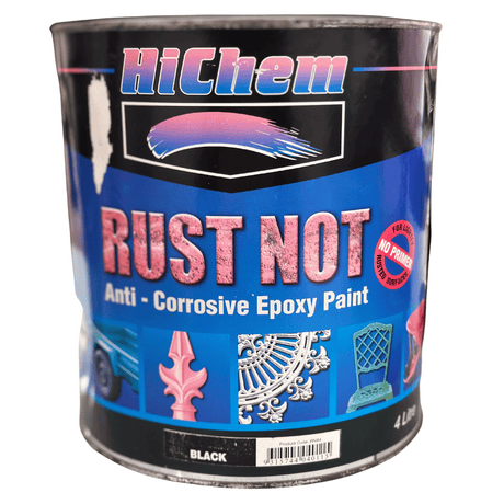 Black Rust Not Anti-Corrosive Epoxy Paint 4L - HiChem | Universal Auto Spares