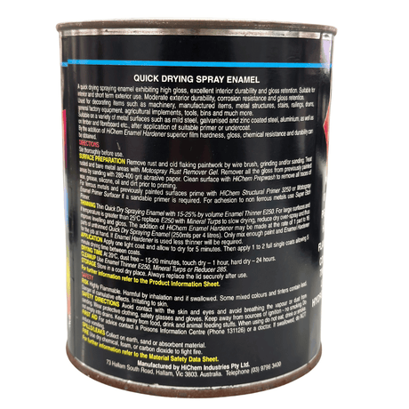 Cat Yellow Quick Drying Spray Enamel 1L - HiChem | Universal Auto Spares