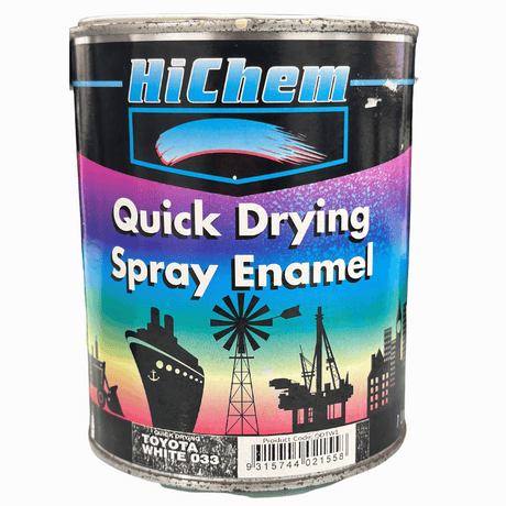 Toyota White Quick Drying Spray Enamel 1L - HiChem | Universal Auto Spares