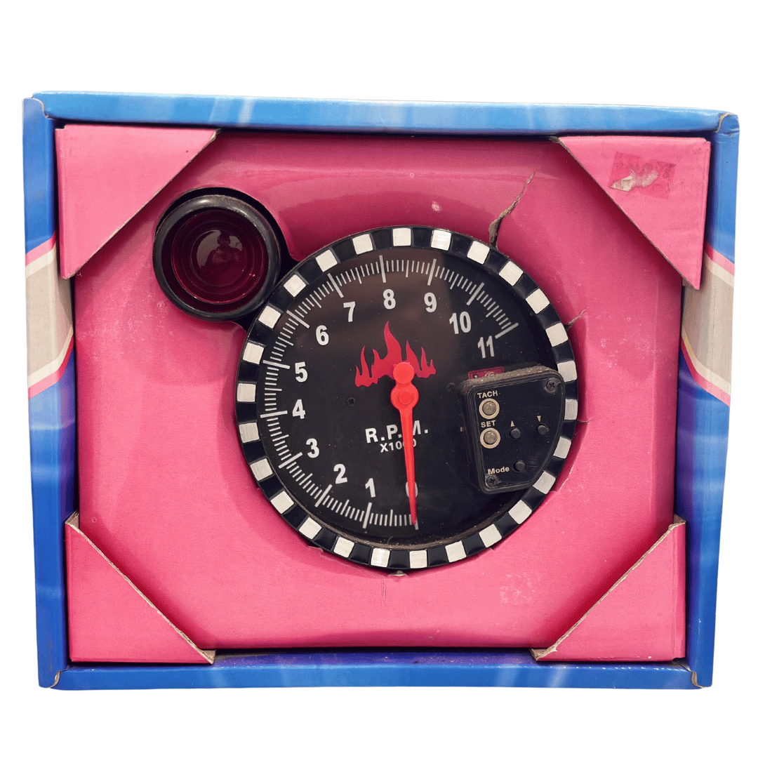 5" Car Racing Tachometer Stepper 0-11000 RPM Gauge Meter Flames - Pro-Kit