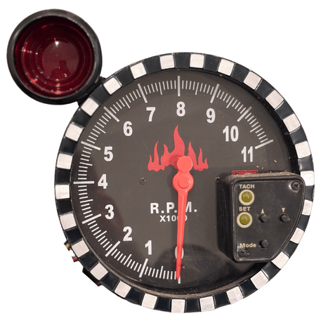 5" Car Racing Tachometer Stepper 0-11000 RPM Gauge Meter Flames - Pro-Kit | Universal Auto Spares