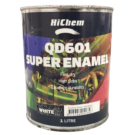Whtie QD 601 Super Enamel 1L - HiChem | Universal Auto Spares