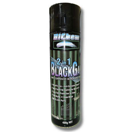 2 in 1 Black Gal Anti-Corrosive Black Zinc Paint - HiChem | Universal Auto Spares