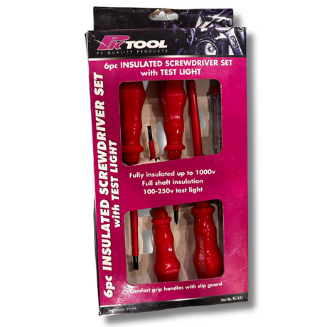 6 Piece Insulated Screwdriver Set with Test Light - PKTool