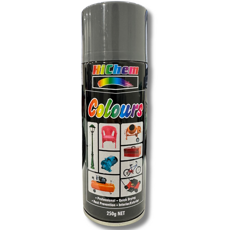 Grey Primer Professional Interior/ Exterior Spray Paint 250g - HiChem | Universal Auto Spares