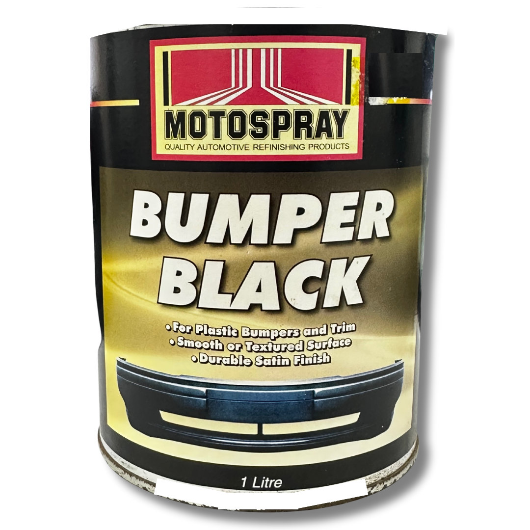Bumper Black Smooth & Textured Surface Satin Finish 1L - Motospray