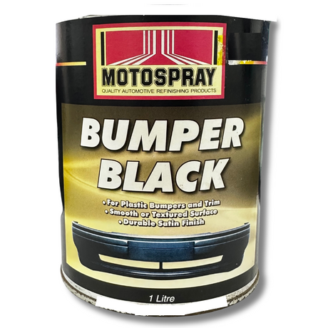 Bumper Black Smooth & Textured Surface Satin Finish 1L - Motospray | Universal Auto Spares