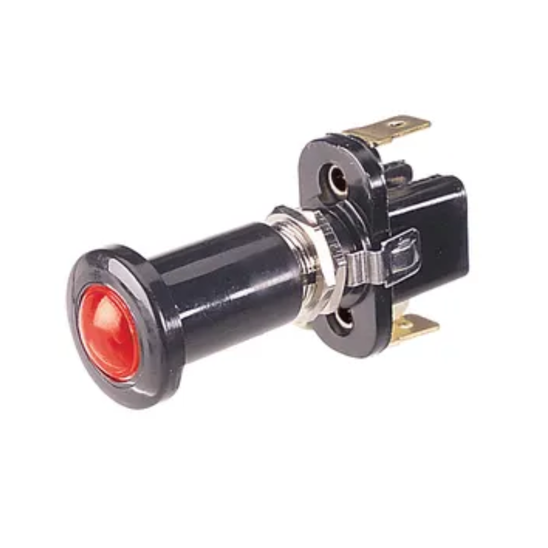 Illuminated Off/On SPST Push/Pull Switch (Red) 10A at 12V - Narva