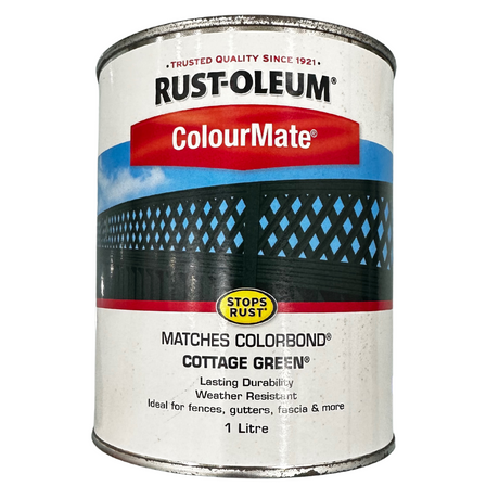 Cottage Green Outdoor Paint Colourmate Colorbond 1L - Rust-Oleum