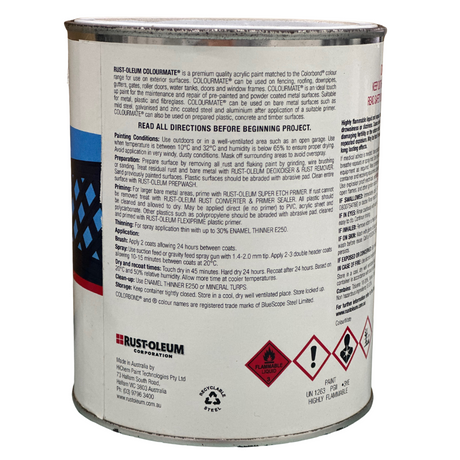 Iron Stone Outdoor Paint Colourmate Colorbond 1L - Rust-Oleum