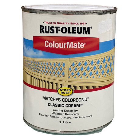 Classic Cream Outdoor Paint Colourmate Colorbond 1L - Rust-Oleum | Universal Auto Spares