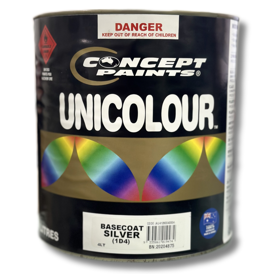 Basecoat Silver (1D4) 4 Litre - Concept Paints