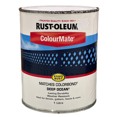 Deep Ocean Outdoor Paint Colourmate Colorbond 1L - Rust-Oleum | Universal Auto Spares