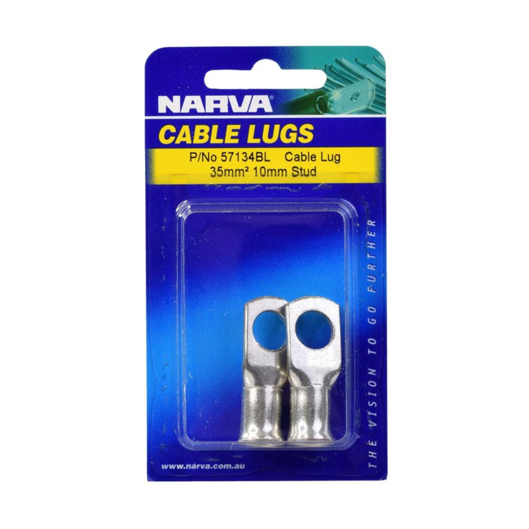 35MM2 10mm Stud Flared Entry Cable Lug Twin Pack - Narva