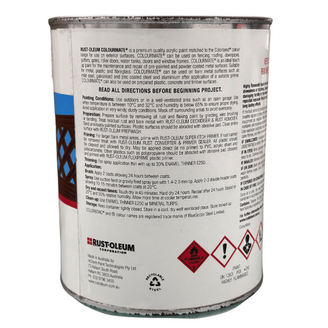 Terrain Outdoor Paint Colourmate Colorbond 1L - Rust-Oleum