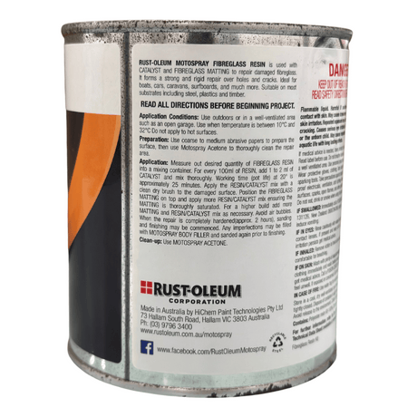 Fibreglass Resin Repair Motospray 500ml - Rust-Oleum