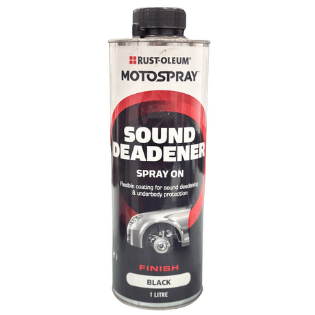 Black Sound Deadener Spray On, Flexible Coating 1L - Rust-Oleum | Universal Auto Spares