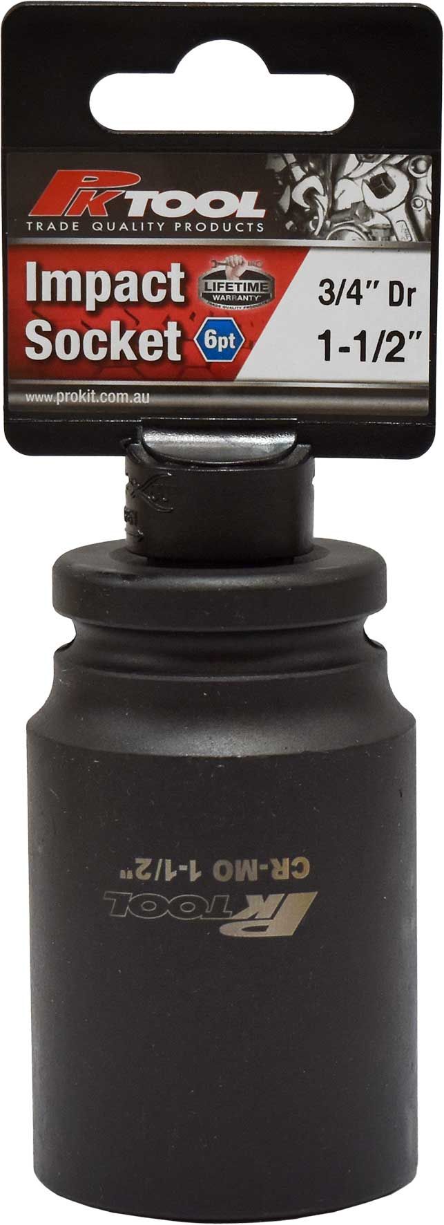 1-1/2" Impact Socket 3/4" Dr - PKTool