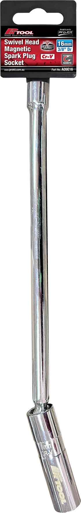 16mm Swivel Head Magnetic Spark Plug Socket - PKTool