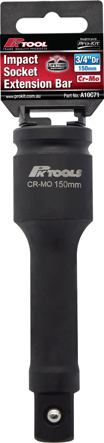 150mm Impact Socket Extension Bar – 3/4" Drive Rust-Resistant Finish - PKTool | Universal Auto Spares