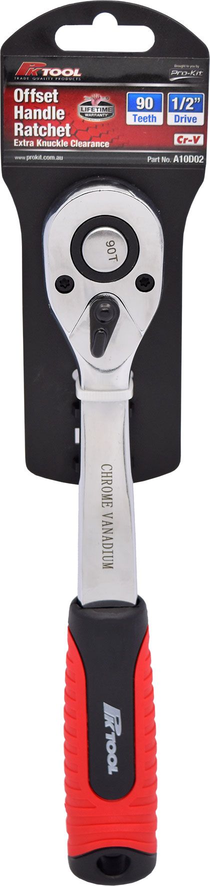 250mm 1/2" Dr Offset Handle Ratchet - PKTool