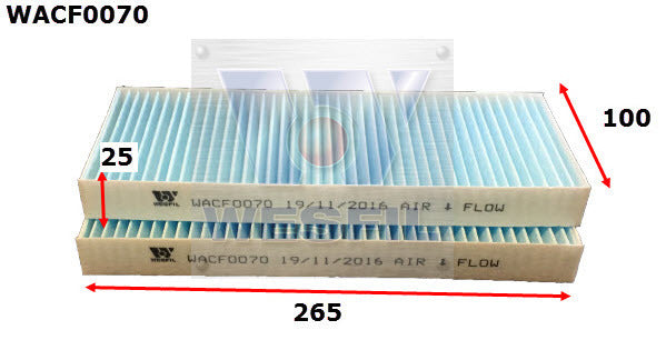 Cabin Filter RCA174P Fits Nissan WACF0070 - Wesfil