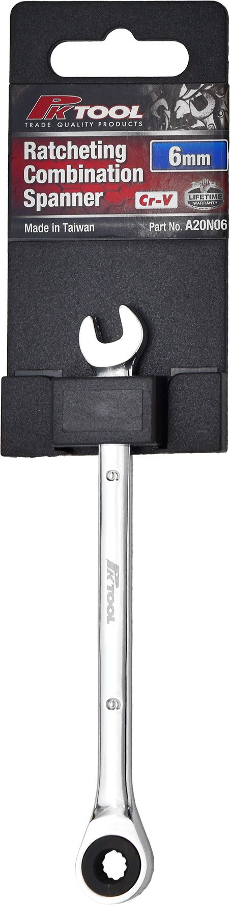 6-32mm Ratcheting Combination Spanner - PKTool 6mm