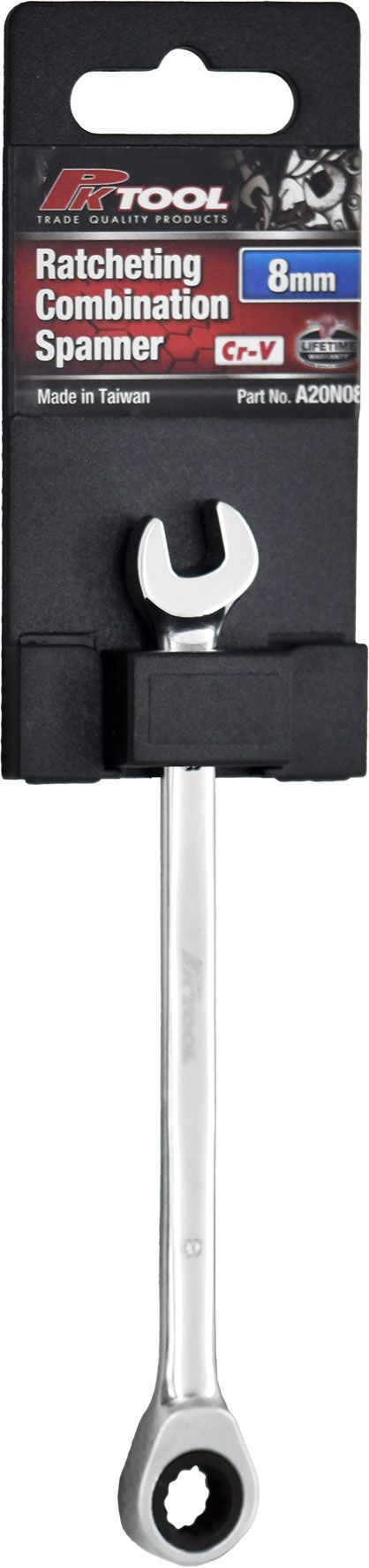 6-32mm Ratcheting Combination Spanner - PKTool 8mm
