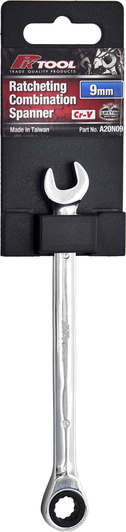 6-32mm Ratcheting Combination Spanner - PKTool 9mm