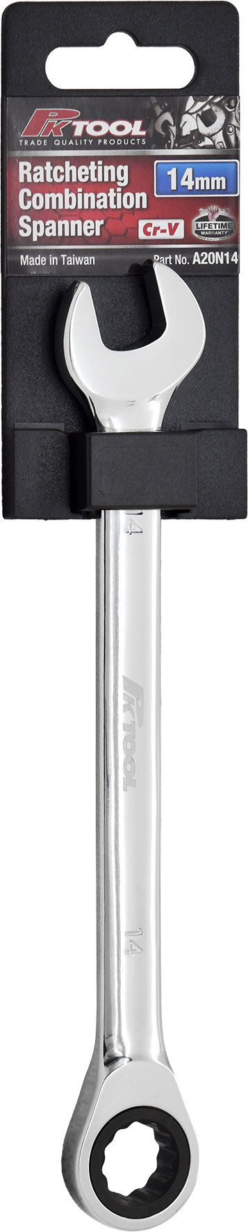 6-32mm Ratcheting Combination Spanner - PKTool 14mm