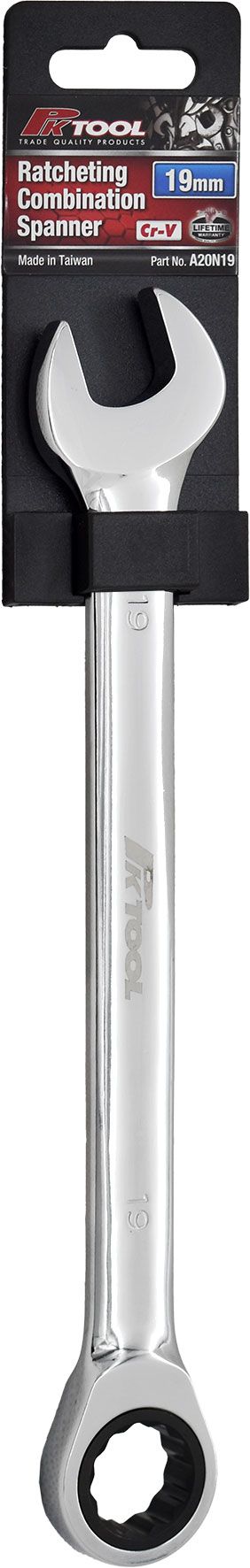 6-32mm Ratcheting Combination Spanner - PKTool 19mm