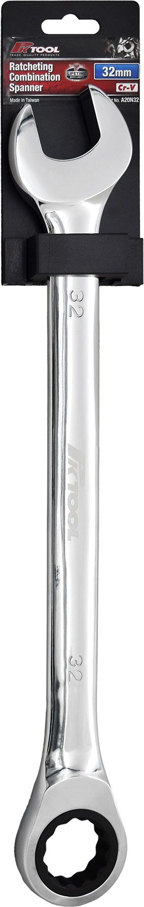 6-32mm Ratcheting Combination Spanner - PKTool 32mm