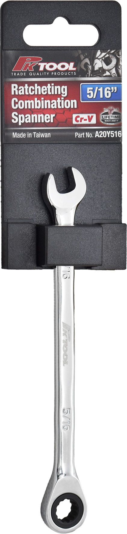 5/16" Ratcheting Combination Spanner - PKTool