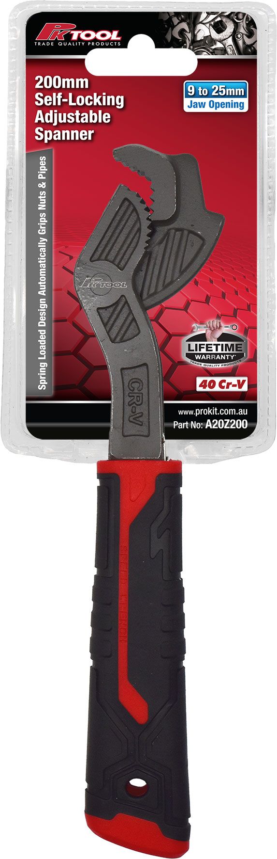 200mm Self-Locking Adjustable Spanners - PKTool