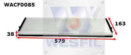 Cabin Filter RCA365P Fits Mercedes WACF0085 - Wesfil