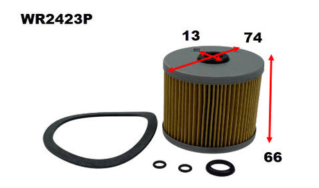 Diesel Fuel Filter R2423P Fits Toyota WR2423P - Wesfil