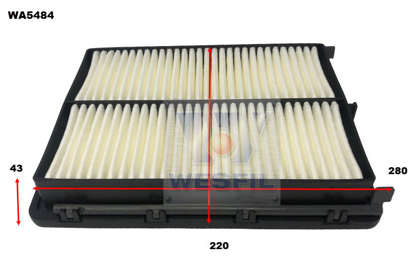 Air Filter A2025 Fits Hyundai/Kia WA5484 - Wesfil