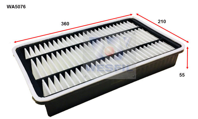 Air Filter A1632 Fits Toyota WA5076 - Wesfil